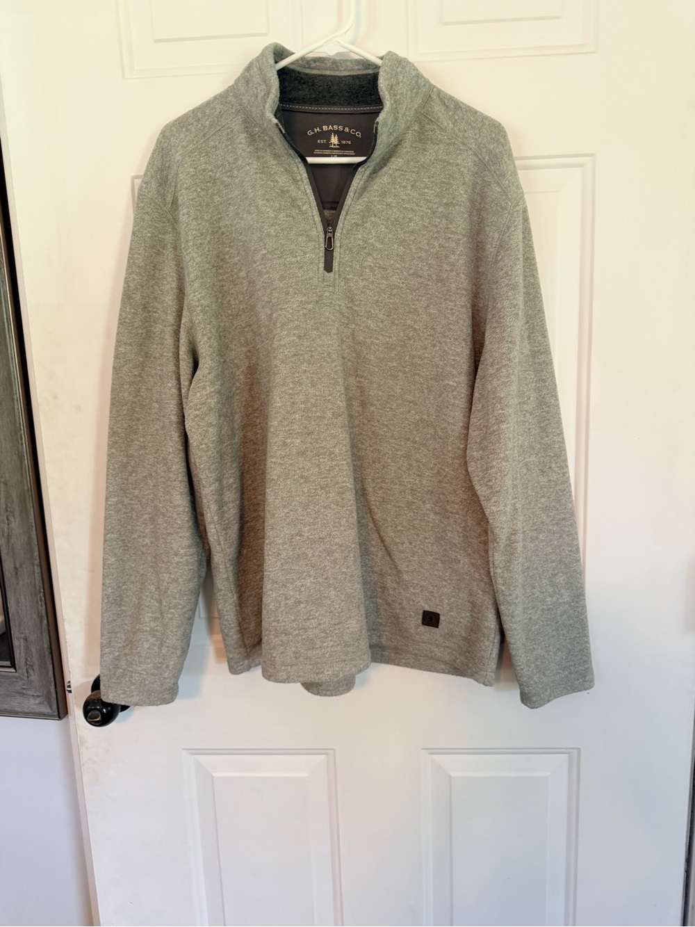 G.H. Bass & Co. Men's Heather Gray Quarter-Zip Sweater